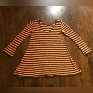 Free People striped sweater tunic dress, size L
